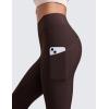 imageCRZ YOGA Fleece Lined Leggings Pockets 28  Thermal Casual Lounge Workout Womens Yoga Full Length Pants Winter WarmHot Fudge Brown