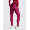 imageCRZ YOGA Fleece Lined Leggings Pockets 28  Thermal Casual Lounge Workout Womens Yoga Full Length Pants Winter WarmMagenta Purple