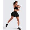imageCRZ YOGA High Waisted Bubble Tennis Skirts for Women  Mini Casual Ruffled Hem Lined Balloon Skort with PocketsBlack