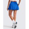imageCRZ YOGA High Waisted Bubble Tennis Skirts for Women  Mini Casual Ruffled Hem Lined Balloon Skort with PocketsSparkle Blue