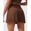 imageCRZ YOGA High Waisted Pleated Tennis Skirts for Women  Mini Lined Casual Tummy Control Skort with PocketsCoffee Brown