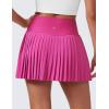imageCRZ YOGA High Waisted Pleated Tennis Skirts for Women  Mini Lined Casual Tummy Control Skort with PocketsHibiscus Purple