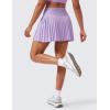 imageCRZ YOGA High Waisted Pleated Tennis Skirts for Women  Mini Lined Casual Tummy Control Skort with PocketsLilac