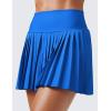 imageCRZ YOGA High Waisted Pleated Tennis Skirts for Women  Mini Lined Casual Tummy Control Skort with PocketsSparkle Blue