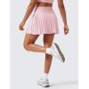 imageCRZ YOGA High Waisted Pleated Tennis Skirts for Women  Mini Lined Casual Tummy Control Skort with PocketsStrawberry Pink