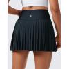 imageCRZ YOGA High Waisted Pleated Tennis Skirts for Women  Mini Lined Casual Tummy Control Skort with PocketsTrue Navy
