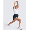imageCRZ YOGA Lightweight Maternity Dolphin Workout Shorts 3  Soft Athletic Running Casual Womens Pregnancy with Liner PocketsTrue Navy