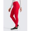 imageCRZ YOGA Matte Fleece Lined Athletic Leggings Pockets 28  Water Resistant Hiking Casual Workout Womens Thermal PantsAurora Red