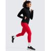 imageCRZ YOGA Matte Fleece Lined Athletic Leggings Pockets 28  Water Resistant Hiking Casual Workout Womens Thermal PantsAurora Red
