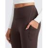 imageCRZ YOGA Matte Fleece Lined Athletic Leggings Pockets 28  Water Resistant Hiking Casual Workout Womens Thermal PantsHot Fudge Brown