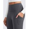 imageCRZ YOGA Matte Fleece Lined Athletic Leggings Pockets 28  Water Resistant Hiking Casual Workout Womens Thermal PantsMysterious Grey