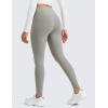 imageCRZ YOGA Matte Fleece Lined Athletic Leggings Pockets 28  Water Resistant Hiking Casual Workout Womens Thermal PantsRock Grey
