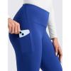 imageCRZ YOGA Matte Fleece Lined Athletic Leggings Pockets 28  Water Resistant Hiking Casual Workout Womens Thermal PantsWaves Blue