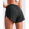 imageCRZ YOGA Mid Waisted Split Running Shorts for Women 4  Comfy Mesh Liner for Workout Athletic Gym Track Quick DryBlack