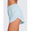 imageCRZ YOGA Mid Waisted Split Running Shorts for Women 4  Comfy Mesh Liner for Workout Athletic Gym Track Quick DryBlue Linen