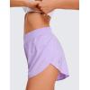imageCRZ YOGA Mid Waisted Split Running Shorts for Women 4  Comfy Mesh Liner for Workout Athletic Gym Track Quick DryLilac