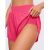 imageCRZ YOGA Mid Waisted Split Running Shorts for Women 4  Comfy Mesh Liner for Workout Athletic Gym Track Quick DryLip Gloss Pink