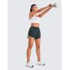 imageCRZ YOGA Mid Waisted Split Running Shorts for Women 4  Comfy Mesh Liner for Workout Athletic Gym Track Quick DryMelanite
