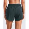 imageCRZ YOGA Mid Waisted Split Running Shorts for Women 4  Comfy Mesh Liner for Workout Athletic Gym Track Quick DryMelanite