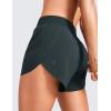 imageCRZ YOGA Mid Waisted Split Running Shorts for Women 4  Comfy Mesh Liner for Workout Athletic Gym Track Quick DryMelanite