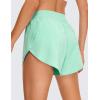 imageCRZ YOGA Mid Waisted Split Running Shorts for Women 4  Comfy Mesh Liner for Workout Athletic Gym Track Quick DryMint Moment
