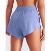 imageCRZ YOGA Mid Waisted Split Running Shorts for Women 4  Comfy Mesh Liner for Workout Athletic Gym Track Quick DryPeriwinkle Purple