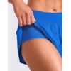 imageCRZ YOGA Mid Waisted Split Running Shorts for Women 4  Comfy Mesh Liner for Workout Athletic Gym Track Quick DrySparkle Blue