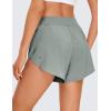 imageCRZ YOGA Mid Waisted Split Running Shorts for Women 4  Comfy Mesh Liner for Workout Athletic Gym Track Quick DrySterling