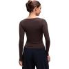 imageCRZ YOGA Softembrace V Neck Long Sleeve Shirts for Women  Casual Going Out Soft Comfort Tops Fitted Sexy Scoop TeesHot Fudge Brown
