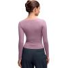 imageCRZ YOGA Softembrace V Neck Long Sleeve Shirts for Women  Casual Going Out Soft Comfort Tops Fitted Sexy Scoop TeesLight Lavender
