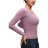 imageCRZ YOGA Softembrace V Neck Long Sleeve Shirts for Women  Casual Going Out Soft Comfort Tops Fitted Sexy Scoop TeesLight Lavender
