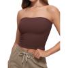 imageCRZ YOGA Butterluxe Double Lined Tube Tops for Women  Going Out Casual Tank Bandeau Crop Strapless ShirtsTaupe
