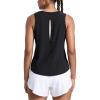 imageCRZ YOGA Cloudweight Open Back Workout Tops for Women Lightweight High Neck Athletic Gym Tank Soft Running Sleeveless ShirtsBlack