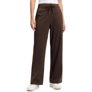 imageCRZ YOGA 4Way Stretch Casual Pants for Women 30  Straight Leg with Pockets for Work Dress TravelHot Fudge Brown