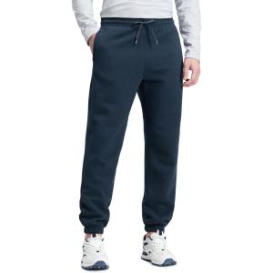 imageCRZ YOGA Cotton Fleece Lined Sweatpants for Men 30  Classic Fit Casual Lounge Cozy Sweat Pants Joggers with Zipper PocketsInk Blue