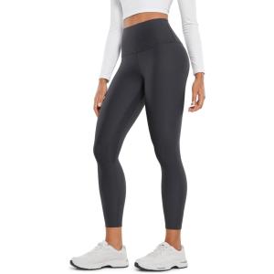 imageCRZ YOGA Fleece Lined Leggings 25  Thermal Casual Lounge Workout Womens Yoga High Waisted Pants Winter WarmMysterious Grey