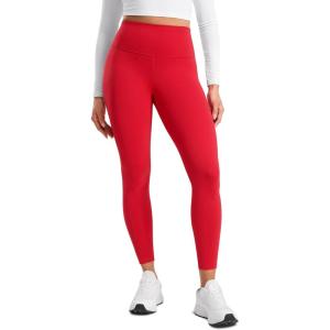imageCRZ YOGA Matte Fleece Lined Leggings 25  Thermal Casual Lounge Workout Womens Yoga High Waisted Pants Winter WarmAurora Red