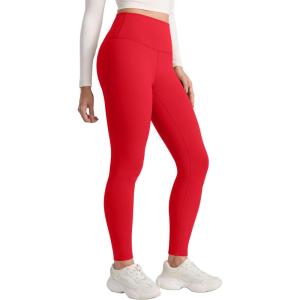 imageCRZ YOGA Matte Fleece Lined Leggings 28  Thermal Casual Lounge Workout Womens Yoga Full Length Pants Winter WarmAurora Red