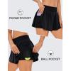 imageCRZ YOGA 2 in 1 Split Flowy Running Shorts for Women 3  High Waisted Quick Dry Skirts for Tennis Workout Athletic LoungeBlack