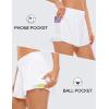 imageCRZ YOGA 2 in 1 Split Flowy Running Shorts for Women 3  High Waisted Quick Dry Skirts for Tennis Workout Athletic LoungeWhite