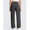imageCRZ YOGA 4Way Stretch Wide Leg Work Pants for Women 29  Bussiness Casual Trousers with PocketsInk Gray