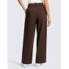 imageCRZ YOGA 4Way Stretch Wide Leg Work Pants for Women 29  Bussiness Casual Trousers with PocketsLava Brown