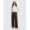 imageCRZ YOGA 4Way Stretch Wide Leg Work Pants for Women 29  Bussiness Casual Trousers with PocketsLava Brown