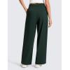 imageCRZ YOGA 4Way Stretch Wide Leg Work Pants for Women 29  Bussiness Casual Trousers with PocketsLegend Green