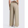 imageCRZ YOGA 4Way Stretch Wide Leg Work Pants for Women 29  Bussiness Casual Trousers with PocketsOak