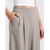 imageCRZ YOGA 4Way Stretch Wide Leg Work Pants for Women 29  Bussiness Casual Trousers with PocketsStone