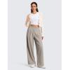 imageCRZ YOGA 4Way Stretch Wide Leg Work Pants for Women 29  Bussiness Casual Trousers with PocketsStone