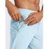 imageCRZ YOGA Athletic Joggers for Men 29  Lightweight Running Training Pants with Zip Pockets and Ankle ZippersChambray Blue