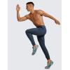 imageCRZ YOGA Athletic Joggers for Men 29  Lightweight Running Training Pants with Zip Pockets and Ankle ZippersElectric Blue