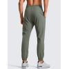 imageCRZ YOGA Athletic Joggers for Men 29  Lightweight Running Training Pants with Zip Pockets and Ankle ZippersGrey Sage